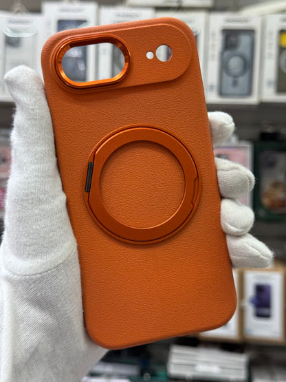 Premium Pu Leather MagSafe Case with 360° Ring Holder - iPhone 17 Air