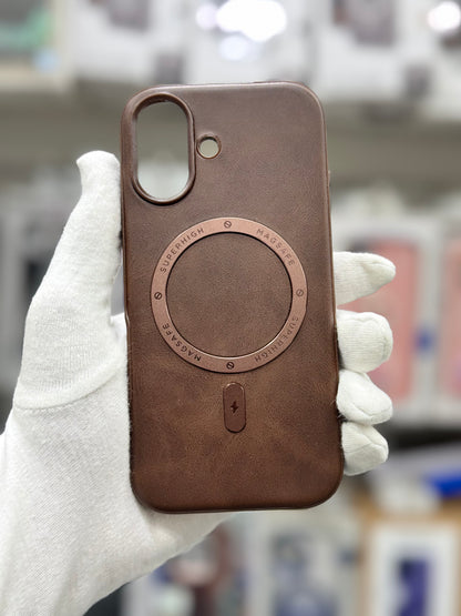 TRUNZO PU Leather MagSafe Ring Case - iPhone 17 Back Cover