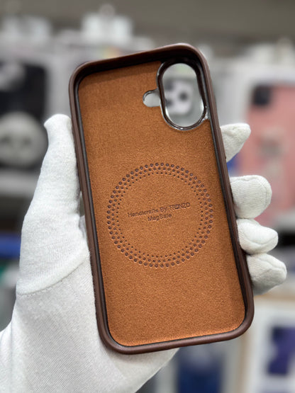 TRUNZO PU Leather MagSafe Ring Case - iPhone 17 Back Cover