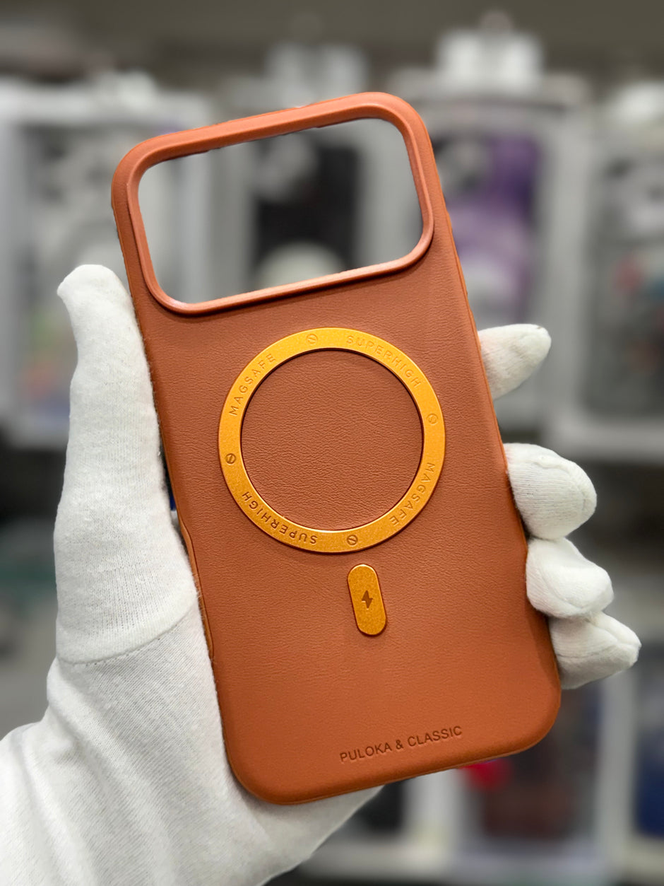 Puloka Leather MagSafe Ring Case - iPhone 17 Pro Back Cover