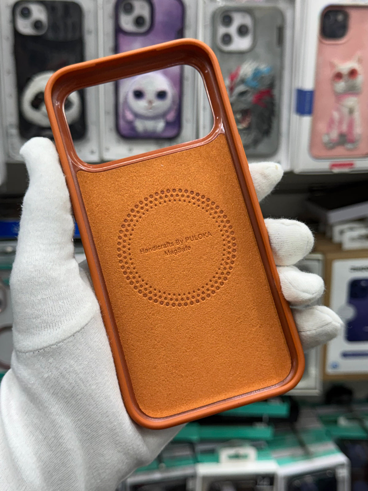 Puloka Leather MagSafe Ring Case - iPhone 17 Pro Max Back Cover