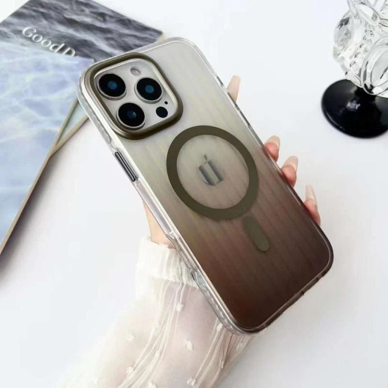 SRP Stripe Texture Hard PC Clear Magsafe Case - iPhone 16 Pro Max Back Cover