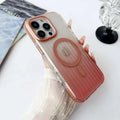 SRP Stripe Texture Hard PC Clear Magsafe Case - iPhone 16 Pro Max Back Cover