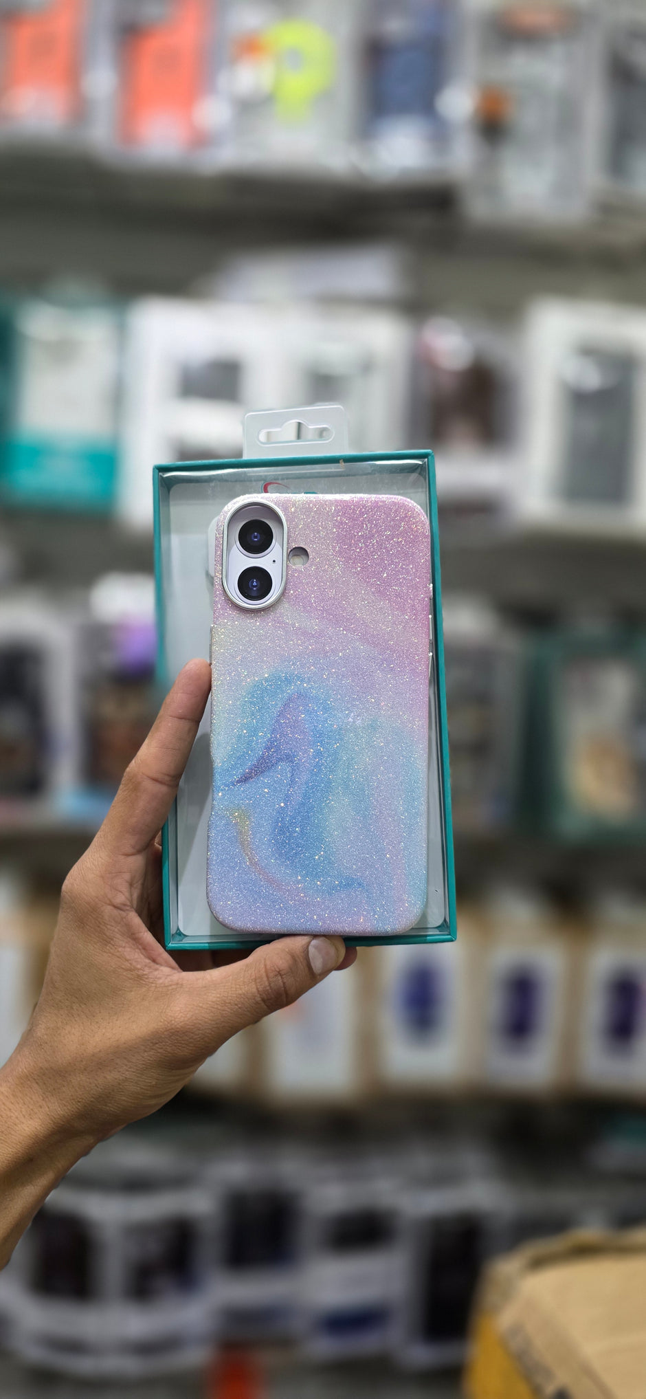 SRP Glittery Pastel Swirl Case WIth MagSafe - iPhone 16 Plus Back Cover