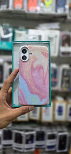 SRP Glittery Pastel Swirl Case WIth MagSafe - iPhone 16 Plus Back Cover