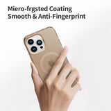 Rock Matte Series with Magnetic(Semi-Transparent ) iPhone 16 Pro Back Cover