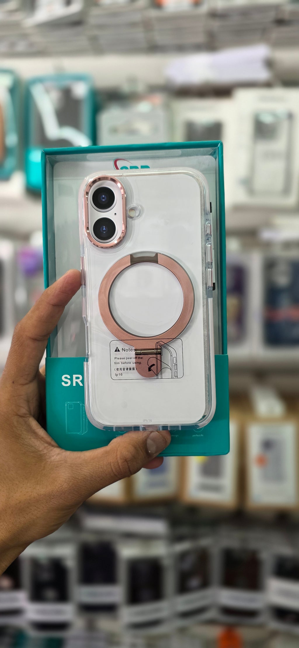 SRP MagSafe With Stand Transparent Case - iPhone 16 Plus Back Cover