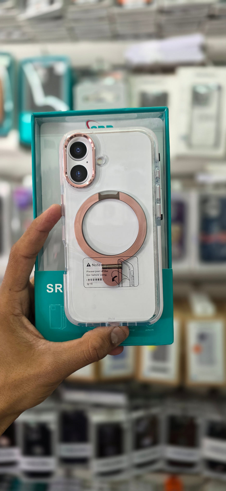 SRP MagSafe With Stand Transparent Case - iPhone 16 Plus Back Cover