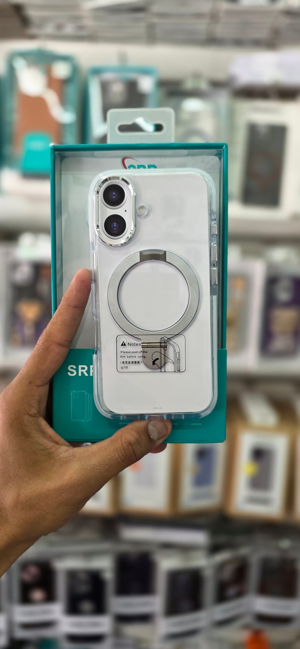 SRP MagSafe With Stand Transparent Case - iPhone 16 Plus Back Cover