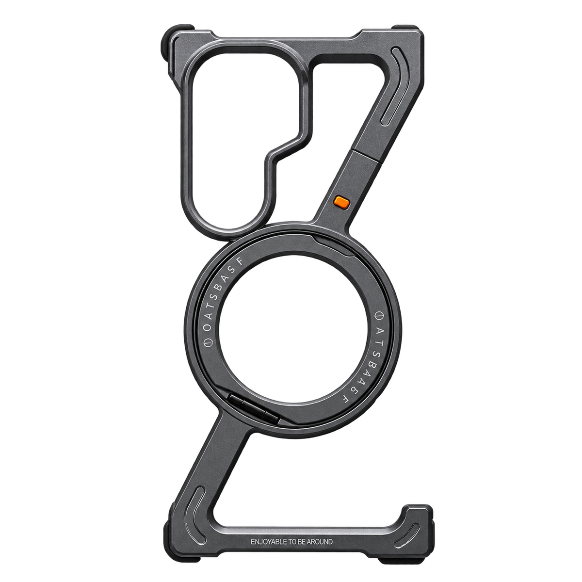 Sleek Z-Shaped Metal Samsung Fold 8 Ultra Cover with 360° Rotating Ring Stand