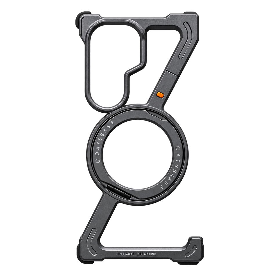 Sleek Z-Shaped Metal Samsung Fold 8 Ultra Cover with 360° Rotating Ring Stand