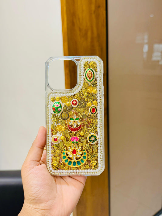 Shubh Diya Lotus Golden Phone Case