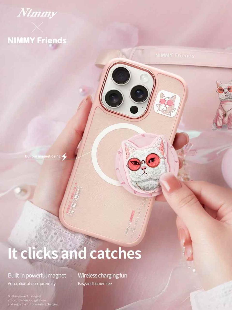 Nimmy Magnetic White Rich And Beauty For iPhone 16 Pro Back Cover