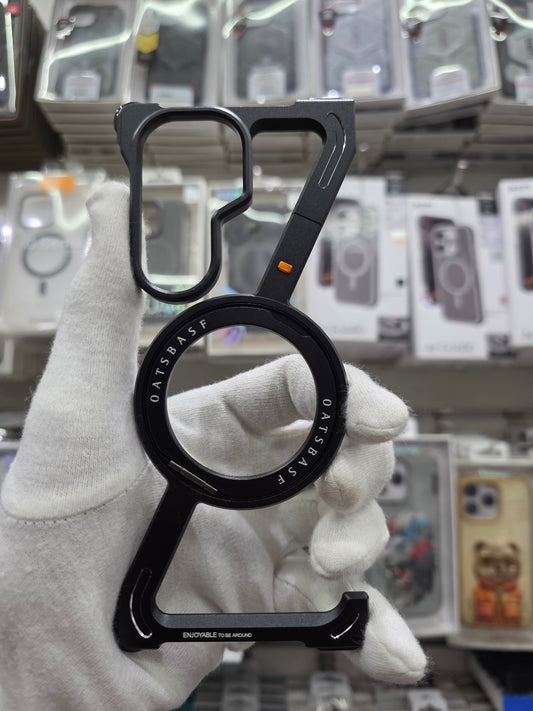 Sleek Z-Shaped Metal Samsung Fold 7 Cover with 360° Rotating Ring Stand