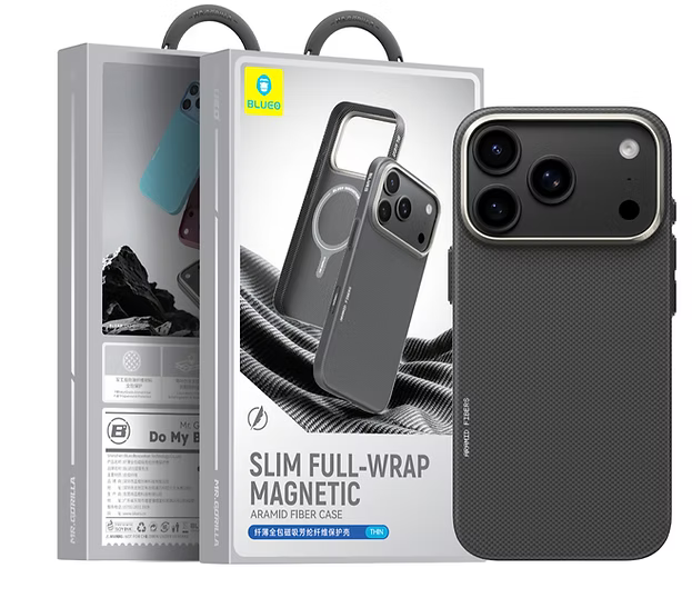 Blueo Slim Full-Wrap Magnetic Aramid Fiber Case - iPhone 18 Pro