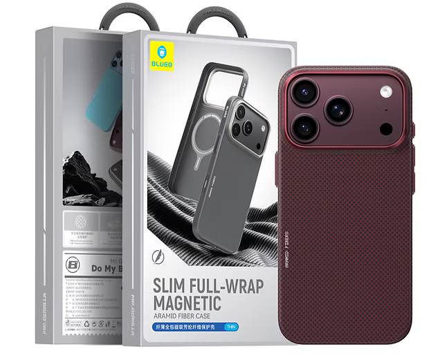 Blueo Slim Full-Wrap Magnetic Aramid Fiber Case - iPhone 18 Pro