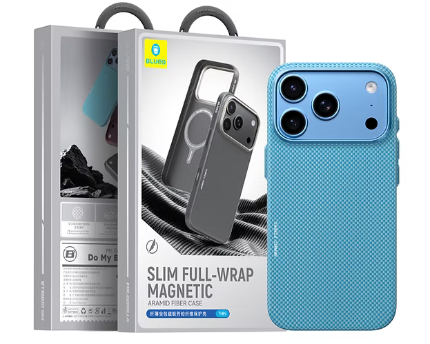 Blueo Slim Full-Wrap Magnetic Aramid Fiber Case - iPhone 18 Pro