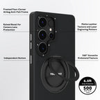 YOUNGKIT Matte Leather Case With Magnetic Stand - Samsung S25 Ultra