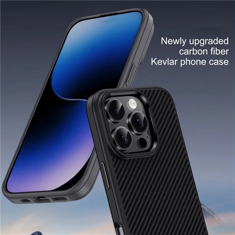 DULERO TPU Case Carbon Fiber Texture - iPhone 16 Pro Back Cover