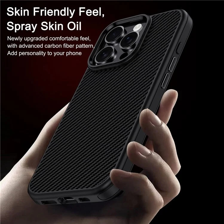 DULERO TPU Carbon Fiber Texture Case - iPhone 16 Pro Max Back Cover