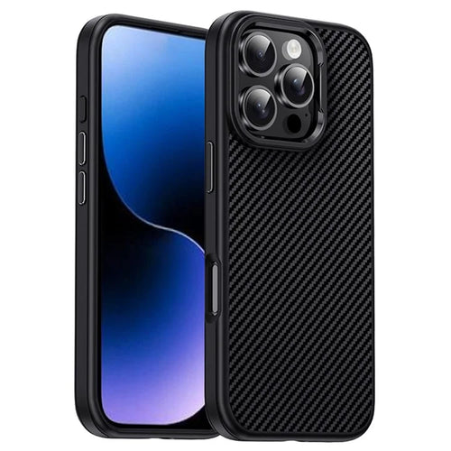 DULERO TPU Case Carbon Fiber Texture - iPhone 16 Pro Back Cover