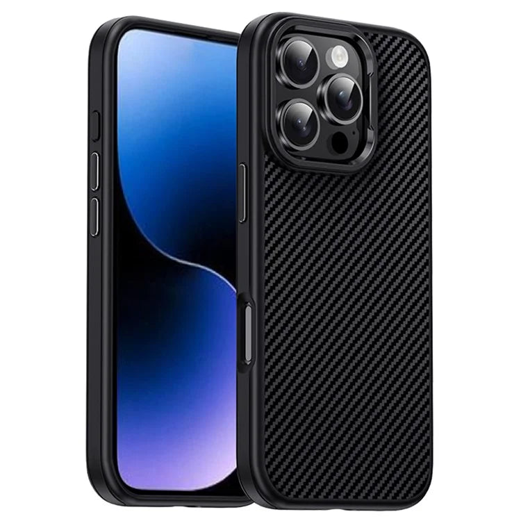 DULERO TPU Carbon Fiber Texture Case - iPhone 16 Pro Max Back Cover