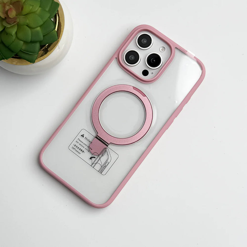 SRP MagSafe With Stand Transparent Case - iPhone 16 Plus Back Cover