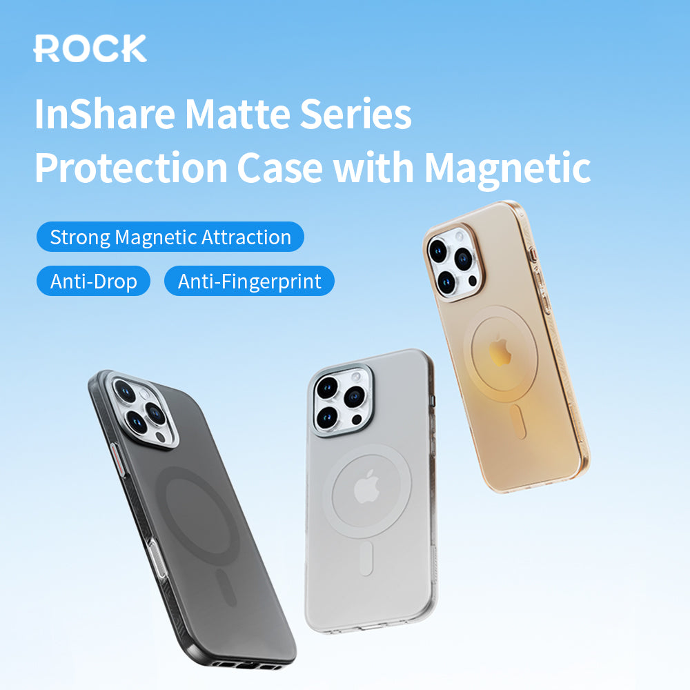 Rock Matte Series with Magnetic(Semi-Transparent ) iPhone 16 Pro